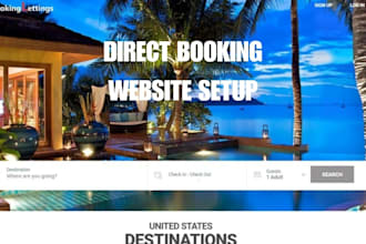 design vacation rental website, direct booking rental website short term website