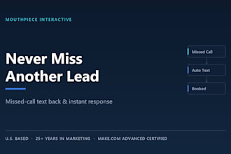 set up missed call text back and instant lead follow up