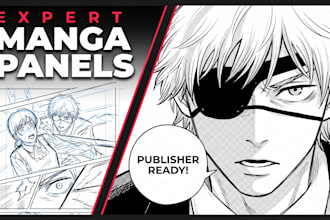 anime manga comic book illustration, manhwa manga artist webtoon panel comic art