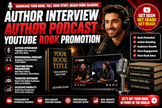 author interview, author podcast, youtube book promotion