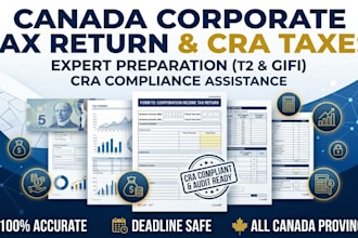 prepare and file canada corporate tax return and cra taxes