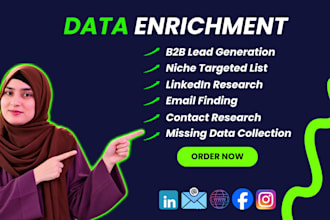 do b2b lead generation, linkedin, prospect email list and data enrichment
