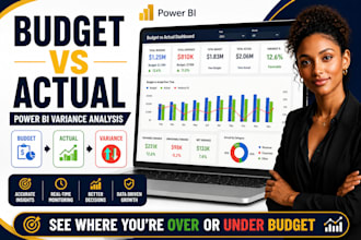 build a power bi budget vs actuals dashboard with variance analysis