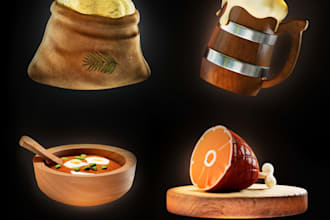model 3d game assets and props