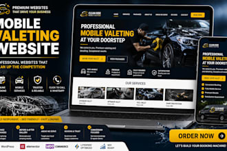 build a mobile car valeting and detailing booking website
