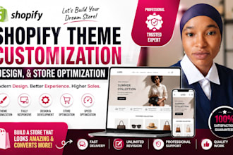 shopify theme customization, design and store optimization