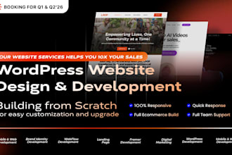 design and develop a modern wordpress website with elementor