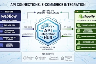 connect any API to web flow, shopify or wordpress