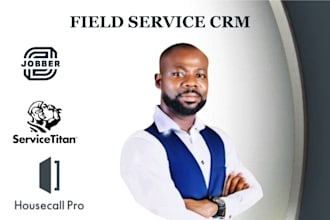 set up and automate jobber servicetitan or housecall pro CRM