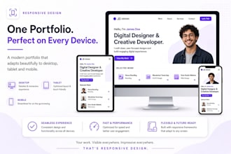 create your modern and interactive portfolio website