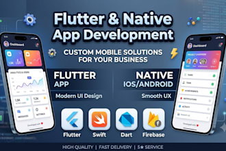 build a custom flutter app for ios and android with clean architecture