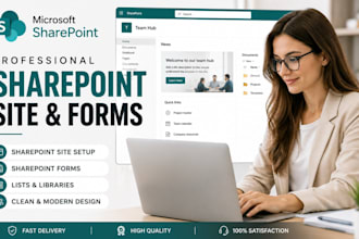 create a professional microsoft sharepoint site and forms