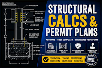 do structural engineering calculations and drawings for building permit