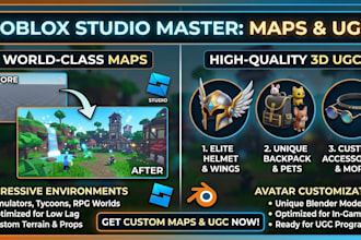 create custom roblox map and 3d roblox ugc items in roblox studio