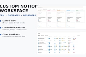 build a custom notion CRM or workspace