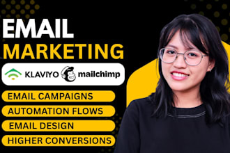 email marketing, klaviyo mailchimp automation and campaigns