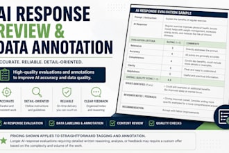 review ai responses, annotate data, and label content