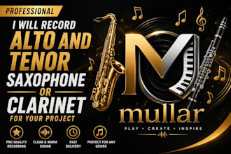 record alto and tenor saxophone or clarinet for your project