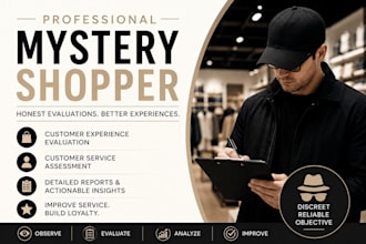 be your professional mystery shopper and provide detailed reports