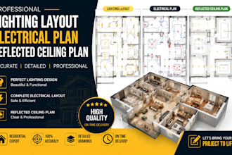 design your house lighting layout, electrical plan, and reflected ceiling plan