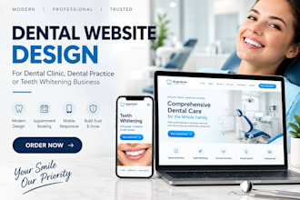 design dental website dental practice dental clinic teeth whitening