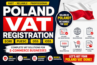 handle poland vat registration, eori, puesc, oss for amazon fba and ecommerce