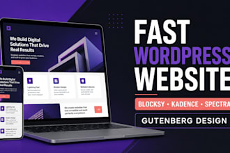 build fast wordpress website with blocksy kadence spectra and gutenberg