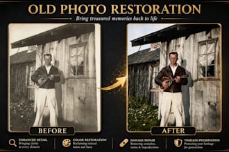 restore old photos, repair damage and colorize