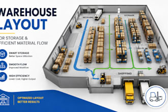design warehouse layout for storage and efficient material flow