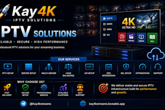 offer best m3u playlist, restream, live tv app, 8k server with panel