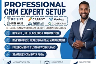 setup real estate reisift carrot CRM vortex reihub reirail close CRM automation