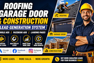 generate construction leads, roofing, garage door leads with google and meta ads