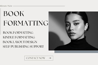do book formatting for kindle ebook and paperback