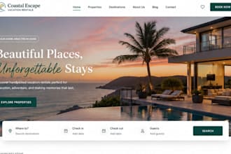 build holiday vacation rental booking website, airbnb booking website, lodgify