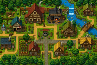 create 2d top down pixel art rpg tileset 16bit spritesheet level design game map