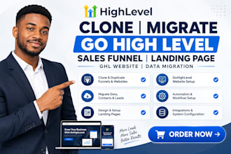 clone migrate go high level sales funnel landing page ghl website data migration