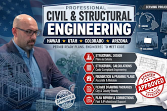 do civil and structural engineering review drawing in arizona utah for permit