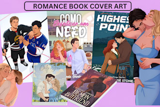 romance book cover illustration ebook cover design, gay novel cover dark romance
