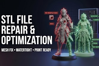 repair, fix, optimize and prepare your stl 3d model for printing