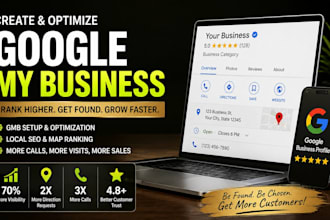 create and optimize google my business listing for local SEO and gmb ranking