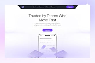 web header hero graphics lottie json animation for web landing page  saas app
