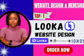 design or redesign a professional looka website for your brand and ionos website