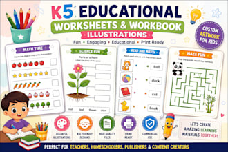 illustrate k5 educational worksheets and workbooks