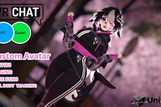 do vrchat avatar, vrc avatar, vr character furry avatar, vroid avatar