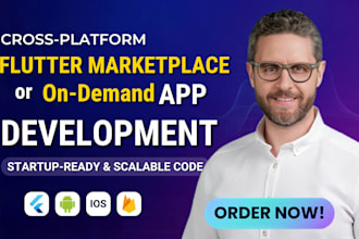 build a flutter marketplace booking or on demand mobile app