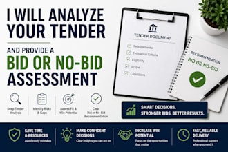 analyze tender and provide a bid or no bid assessment