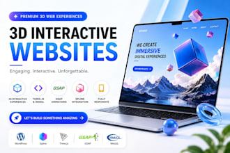interactive 3d animated website wordpress 3d spline animation threejs gsap webgl