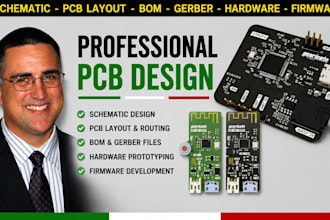 design stm32 pcb, schematic, embedded hardware, pcb layout and gerber