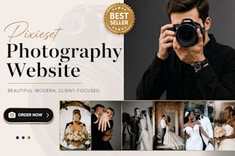build personal portfolio website photography website and pixieset website