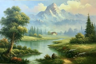 design custom oil painting landscape and nature art